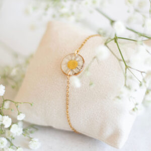 Zapestnica z marjetico, pozlačena